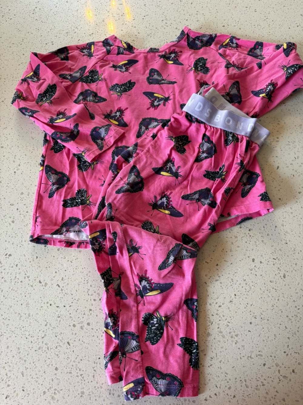 Bonds Pink Butterfly Pajama Set Size 7